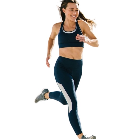 Zyia Active‎ Navy Primo Mesh Hi-Rise 7/8 Leggings Size: 8-10 NWOT - Picture 1 of 10